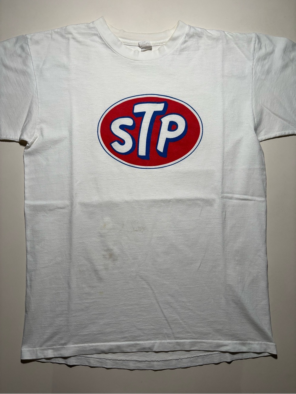 Vintage hot rods speed shop drag racing racing gas oil STP logo single stitch